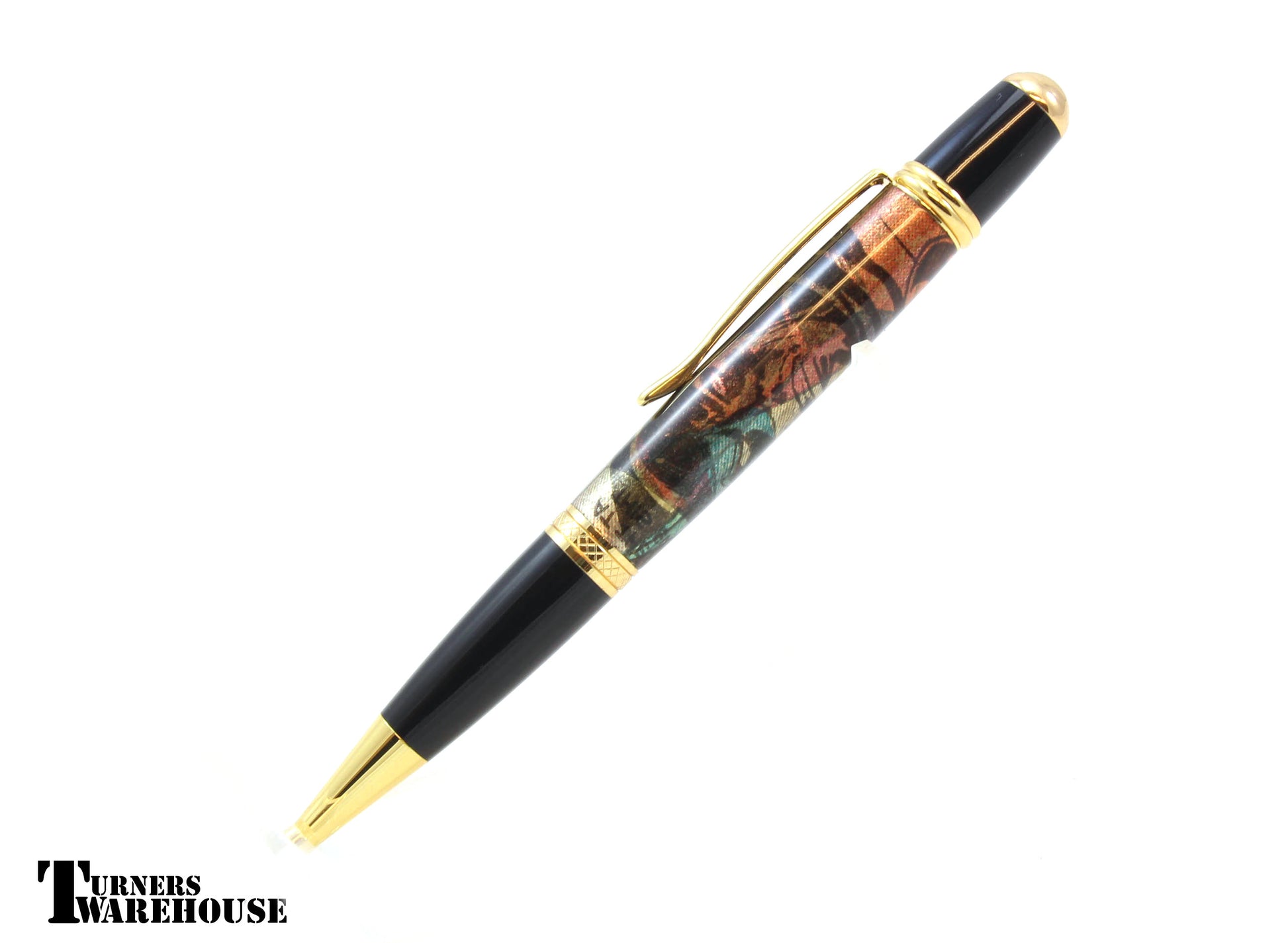 Monarch Pen Kit Gold with Black comic book body