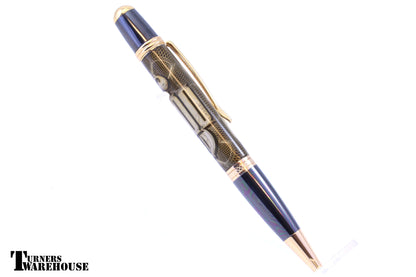 Monarch Pen Kit Gold with Gun Metal vintage stock body