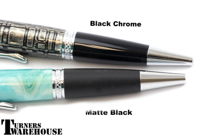Monarch Pen Kit black chrome and matte black comparison