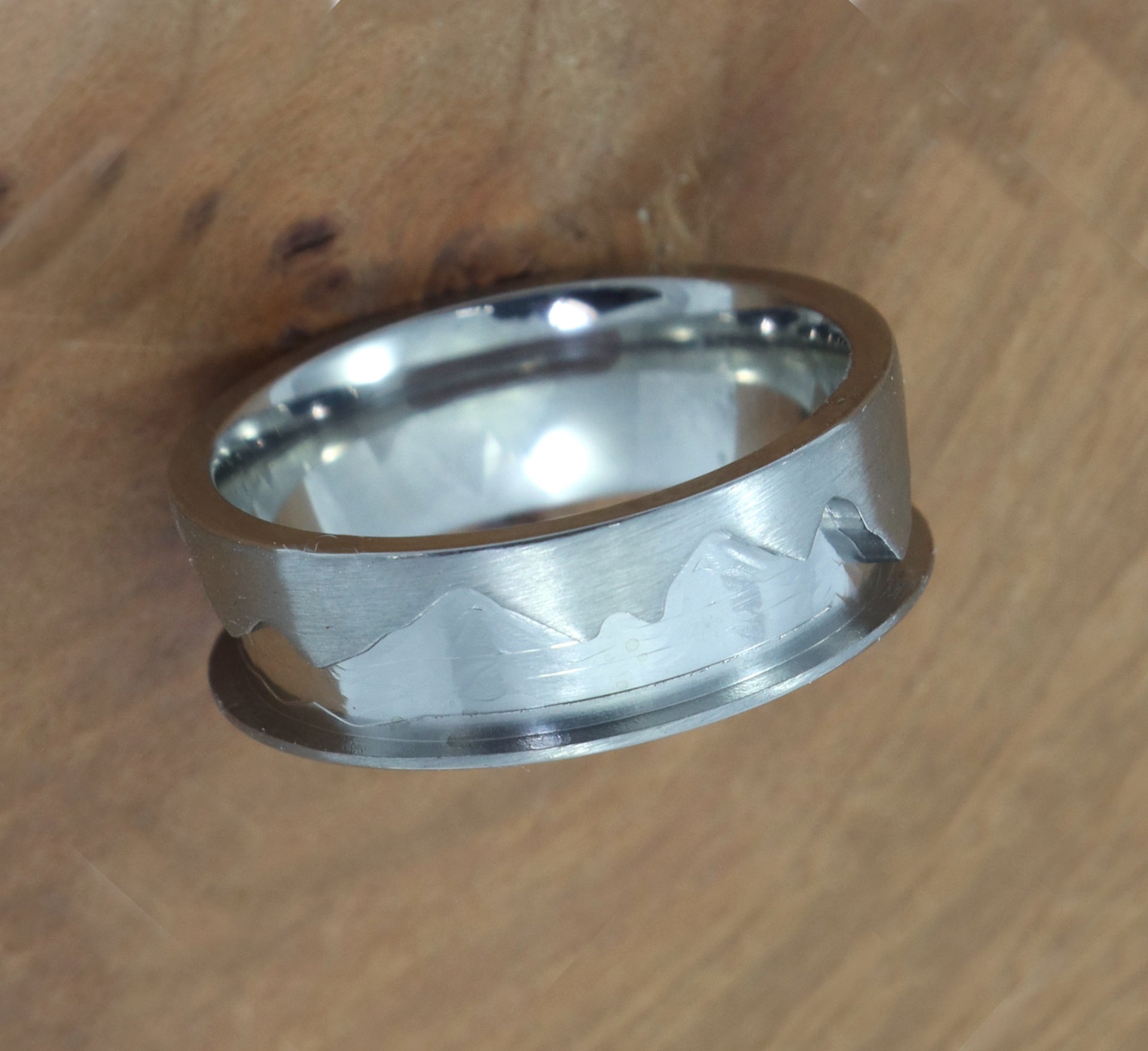 Mountain Inlay Titanium Ring Core Turners Warehouse