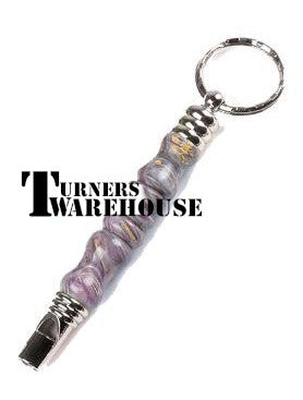 Secret Compartment Whistle Key Chain Kit Chrome 