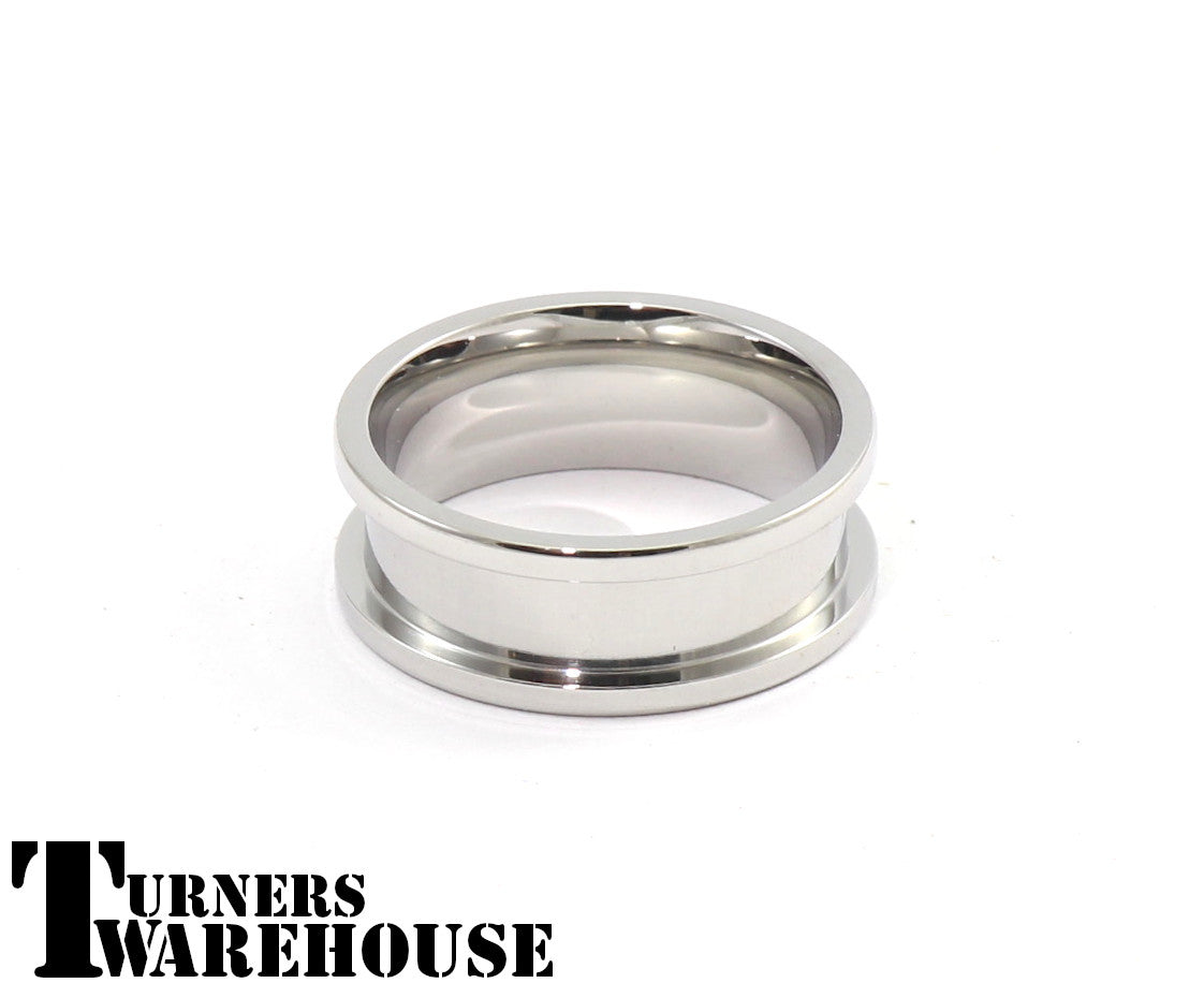 Stainless Steel Inlay Ring Core 8mm width