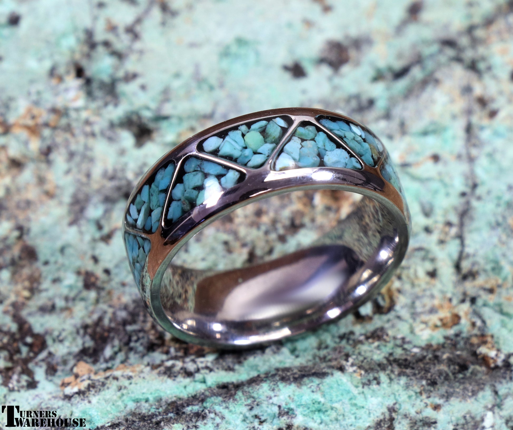 Stainless Steel Inlay Ring Core ISO turquoise