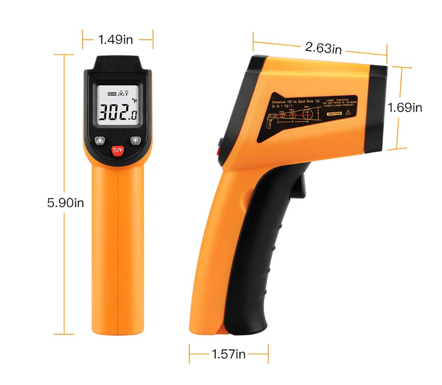 Digital Infrared Thermometer Laser Temperature Gun - Casting