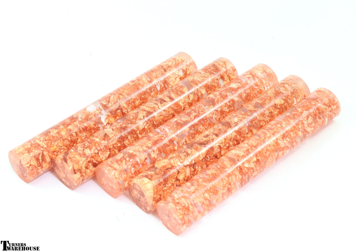 Top Choice Pen Blanks Copper Flake in Clear