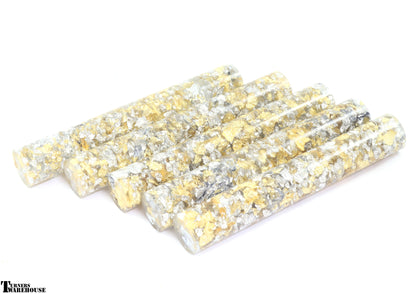 Top Choice Pen Blanks Gold and Silver Flake in Clear