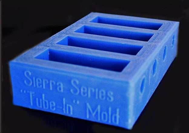 Tube in Silicone Casting Molds, Blue Epoxy Resin, Alumilite