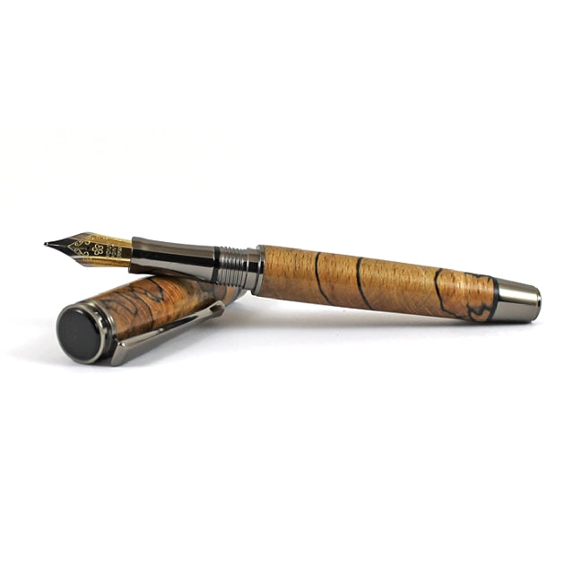 cyclone-fountain-pen-kit-with-gunmetal-fittings-and-black-chrome-accents