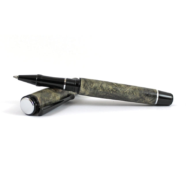 cyclone-rollerball-pen-kit-with-black-chrome-fittings-and-chrome-accents